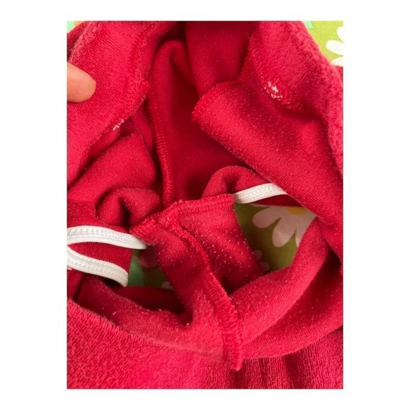 Vintage Gymboree Terrycloth Shorts Red White 2002 Retro Y2K Sz 8 Youth 70s Style - Picture 7 of 7